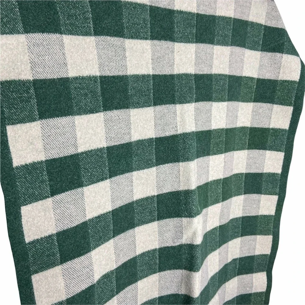 Milwaukee Bucks Wool Blanket Imperial Stock Ranch Green Plaid Leather Patch